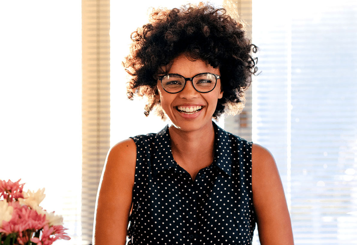 Woman smiling
